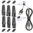 thumbnail image 4 of Juego de cable de alimentación Pinkind cargador USB de 5 V, 8 piezas, 4 of 6