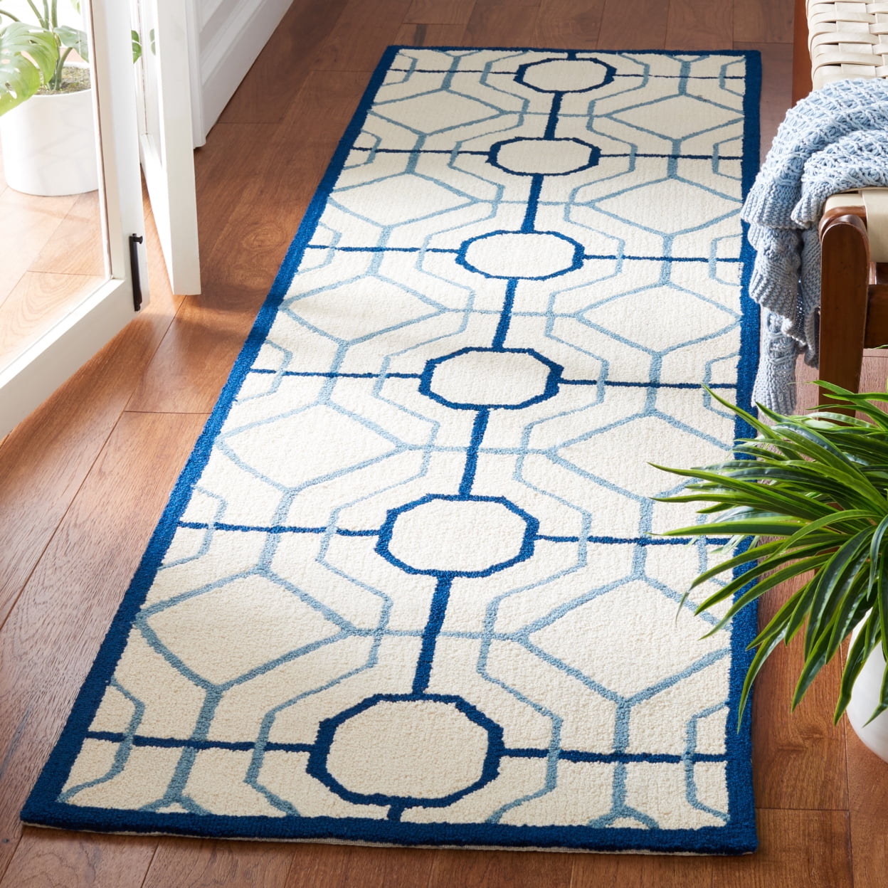 SAFAVIEH Four Seasons Tylar Geometric Area Rug, Ivory/Grey, 8' x 10'