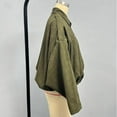 thumbnail image 4 of ZOELNIC Women's Faux Suede Bomber Jacket Lapel Zip Up Coat, Fall Motorcycle Streetwear Outerwear, S, 4 of 6