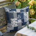 thumbnail image 3 of Throw Pillow Covers, Navy Blue Checkered 26x26 Pillow Covers for Couch/Sofa/Bed, Vintage Floral Plaid Aesthetics Decorative Square Linen Cushion Pillowcase for Home Decor, 3 of 9
