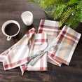 thumbnail image 3 of Elrene Home Fashions Seneca Plaid Harvest Cotton Napkins, Set of 8, Multicolor, 17" x 17", 3 of 4