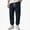 03# Navy, variant on HKYNLAG Cotton Linen Pants for Men Summer Casual Elastic Waist Drawstring Baggy Joggers Lightweight Breathable Beach Pants White XL