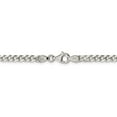 thumbnail image 3 of White Sterling Silver necklace Curb chain 24 in 3.5 mm, 3 of 5