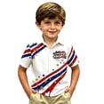 thumbnail image 4 of Sanphen Little Boy Tees 4Th Of July Summer Fashion Independance Day Tshirts 1776-2026 250Th Anniversary Usa Flag Print Short Sleeve Lapel Neck Boys Tshirts,Size 6-7 Years,White, 4 of 4
