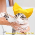 thumbnail image 4 of Pet Shower Cap - Waterproof Shower Cap, suitable for reusable cat ear protection shower cap, with adjustable ear covers, suitable for household cats and dogs pet grooming accessories (yellow), 4 of 7