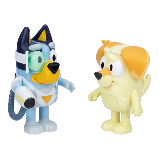 Figura 2 unidades de Bluey & Neighbor Chucky con traje Surprise Blaster
