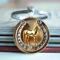 thumbnail image 3 of SmartBy Retro Horse Keychain Horseshoe And Horse Pendant with Keyring Golden Horse Lucky Keychain Gift for Men Women Horse Lovers, 3 of 6