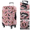 thumbnail image 2 of Pink Cute Dachshund Dog and Love Heart Luggage Cover Fashion Suitcase Cover Baggage Covers Fit 25-28 Inch Luggage (Go Travel), 2 of 2