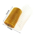 thumbnail image 2 of Decorative Mesh Ribbbon Rolls, Fabric Mesh with Foil for Wreath Supplies, Front Door Wreath Crafts Tree Decor Christmas NewYears Halloween Decoration, 1 Roll, 5.9 In x 10 Yard, 2 of 5