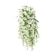 thumbnail image 5 of Guirnalda de flores artificiales colgantes con forma de lágrima de primavera que no se decolora. Blanco, 5 of 9