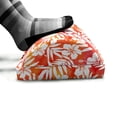 thumbnail image 5 of Orange Foot Rest, Fantasy Watercolor Backdrop with White Hibiscus Blossoms Leaves Aloha Jungle, Non-Slip Backing Ergonomic Memory Foam Leg Support for Office, Yellow Coral White, by Ambesonne, 5 of 5