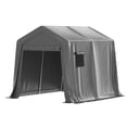 thumbnail image 2 of BaPiPro 10x10FT Grey Gable Top Carport, Multifunctional Outdoor Storage Shelter with All-Weather Metal Frame for Patio Vehicle Parking & Outdoor Gear Storage, 2 of 8