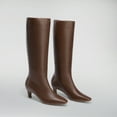 thumbnail image 6 of BURUDANI Women Wide-Calf Knee-High Boots Kitten Heel, Square Toe, Fashion Long Boots, 6 of 8
