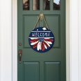 thumbnail image 4 of Qocolhg 4th of July Patriotic Welcome Sign 3D Wooden Hanging Sign Stars and Stripes Door Wall Decorations for Independence Day Memorial Day Wreaths Home Coffee Shop Bakery Farmhouse Window, 4 of 9