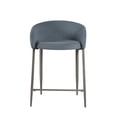 thumbnail image 2 of Hillsdale Furniture Cromwell Velvet Upholstered Metal Counter Height Stool, Blue, 2 of 8