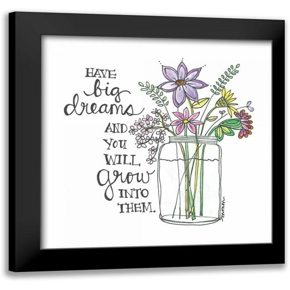 Martin, Monica 12x12 Black Modern Framed Museum Art Print Titled - Have Big Dreams