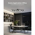 thumbnail image 2 of Bojim 6 Light Black Track Lighting Kit, Modern LED Track Lighting Fixtures Ceiling, Flexibly Rotatable LED Light Head with Acryli, 2 of 10