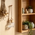 thumbnail image 6 of 1Pc 10ml Hanging Car Air Freshener Diffuser Bottle Empty Clear Glass Essential Perfume Oil Aromatherapy Fragrance Perfume Pendant Glass Bottle Decor with Wooden Caps(K), 6 of 6