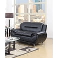 thumbnail image 3 of PonLiving Furniture Contemporary PU Leather Sofa & Loveseat & Chair Set, 3 Piece Sofa Set (3PC Black) GTU Furniture Contemporary PU Leather Sofa & Loveseat & Chair Set, 3 Piece Sofa Set (3PC Black), 3 of 4