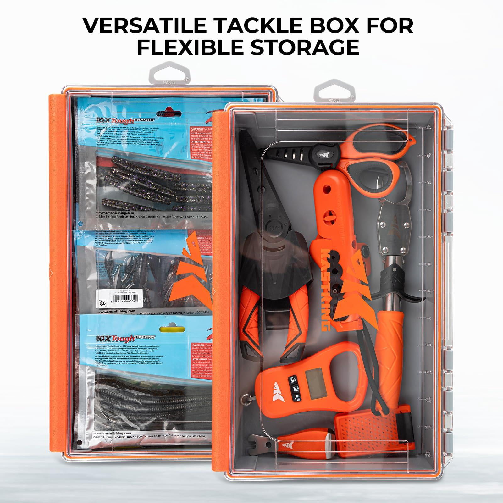 Hyperseal Waterproof Tackle Box  3700 Deep Trays Fishing Organizer With Exterior Stickers Gear & Accessories Storage
