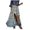 Blue, variant on Skirts for Women Skirt Product Women Split Ruffle Boho Long High Side Print Floral Skirt Swing Low Distinctive Bohemian Style for Elegant Weekend Wear Blue L