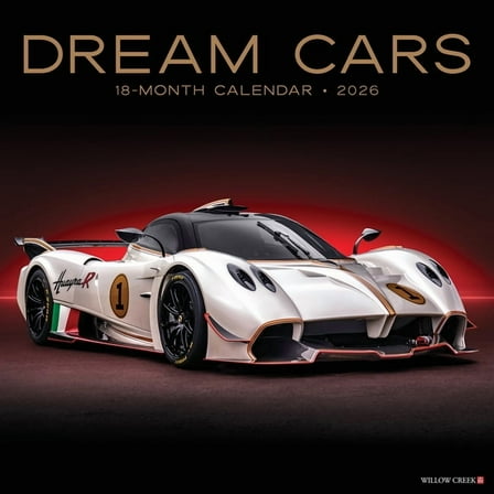 Dream Cars 2026 Wall Calendar, (Paperback)