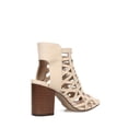 thumbnail image 3 of Fahrenheit Women's Laser-Cut Chunky High Heel Sandals, 3 of 3