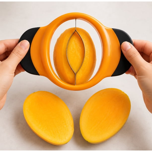 Mango Slicer and Pit Remover, Stainless Steel Fruit Splitter