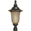 Nuvo Lighting 62511 - 1 Light (Twist and Lock Base) 12.75" Parisian Old Penny Bronze Finish with Champagne Glass Post Lantern Light Fixture with Photocell (60-2511)