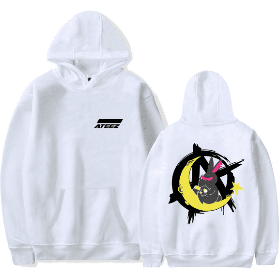 Ateez Merch Hoodie Crazy Form Rabbit Mito Moon Kpop Hoodies Fashion Men Women Sweatshirt Tracksuit Pullover Coat Tee Fans Gift