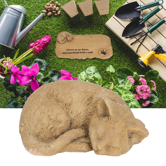 Ornements de Pierre Tombale pour Animaux, Pierre Tombale en Résine Résistante aux Intempéries pour Jardin Extérieur