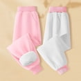 thumbnail image 5 of Eltusu Girls Sports Sweatpants, Loose Elastic Waist Casual Thermal Jogger Pants Pink Size 8 T, 5 of 5