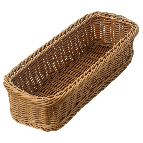 Wicker Basket Flatware Food Holder Cutlery Organizer Basket Serving Trays Woven Baskets