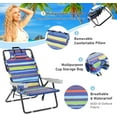 thumbnail image 6 of VibrantEcho Beach Chairs for Adults Heavy Duty, Foldable Patio Chaise Lounge Chair for Outdoor with Detachable Pocket, Portable Folding Chair for Beach, Camping and Pool, Multi Color, 6 of 17