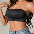thumbnail image 2 of Women Front Buckle Strapless Bra Wireless Non Padded Bandeau Bra, 2 of 6