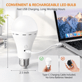 thumbnail image 7 of Mikhai 2 Pack Tri-color light bulbs LED Light Bulbs with Remote,rechargeable light bulbs, No App or Wi-Fi Required, Bulbs, 7 of 7
