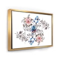 thumbnail image 3 of Designart 'Pink and Blue Wildflowers' Traditional Framed Canvas Wall Art Print, 3 of 5