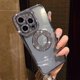 thumbnail image 1 of Funda de teléfono transparente galvanizada de lujo para iPhone 11, 12, 13, 14 Pro Max Plus, funda de diamantes de imitación suave con purpurina hueca Fivean unisex, 1 of 2