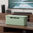 thumbnail image 5 of Power Strip Cable Management Box – Large Desktop Cord Organizer for Surge Protector, Adapter, Hide Computer TV Wires for Home Office, 5 of 6