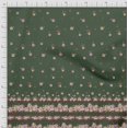 thumbnail image 3 of Soimoi Green Modal Satin Fabric Floral Panel Print Fabric by The Yard 42 Inch Wide, 3 of 3