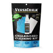 VersaChalk 100% Natural Chalkboard Cleaner Spray and Eraser Kit Remove Liquid Chalk Marker Ink -30mL