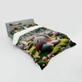 thumbnail image 2 of Ambesonne Flamingo Bedding Set 4 Pcs, Serene Birds Nature Scene, King, Soft Pink and Lime Green, 2 of 2