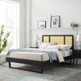 thumbnail image 2 of Platform Bed Frame, Full Size, Wood, Black, Modern Contemporary Urban Design, Bedroom Master Guest Suite, 2 of 9