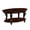 Cherry, variant on 42" Wood Coffee Table for Living Room, 2-Tier Oval Coffee Table with Open Storage Shelf, Antique Table Legs with Elegant Carvings, Easy Assembly, Cherry