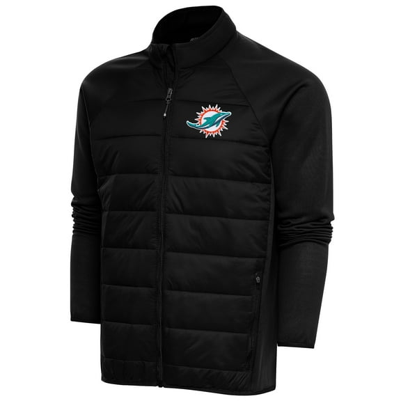 Men's Antigua  Black Miami Dolphins Altitude Full-Zip Jacket