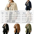 thumbnail image 3 of Hueook Coat for Women Lapel Double Breasted Long Sleeve Mid Length Trench Coat with Pockets Black L, 3 of 7
