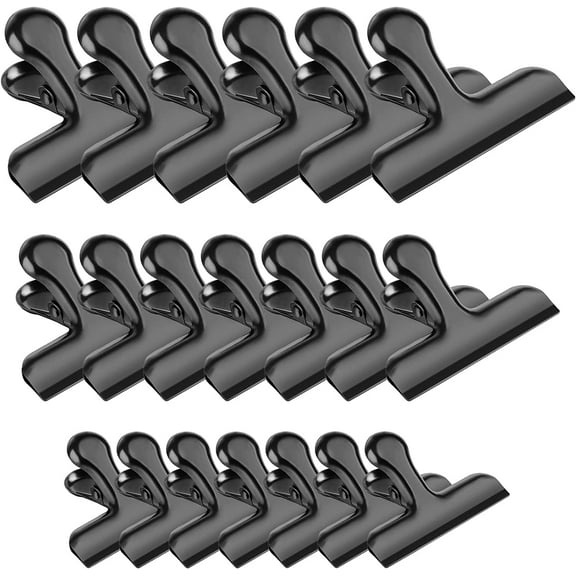 20 Pack 3 Inch Wide Stainless Steel Chip Clips Bag Clips Food Clips Heavy Duty Food Bag Clamp, All-Purpose Air Tight Grip Clips for Kitchen Office to Seal Coffee Bags, Paper Sheets