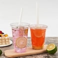 thumbnail image 5 of Clear Disposable Plastic Cup with Lid Perfect for Weddings Birthdays Parties Camping Smoothies Milkshakes Coffee Cold Drinks, 5 of 9