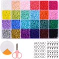 thumbnail image 1 of Bewildely Acrílico de 2 mm DIY de 24 colores para hacer joyas, pulseras, collares, regalo para niños Artesanía Bewildely HA017094-00, 1 of 1