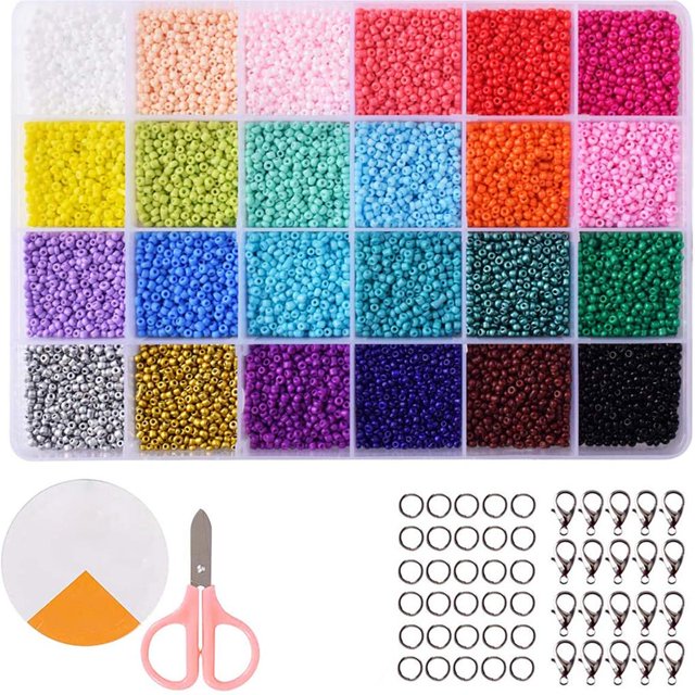 Bewildely Acrílico de 2 mm DIY de 24 colores para hacer joyas, pulseras, collares, regalo para niños Artesanía Bewildely HA017094-00